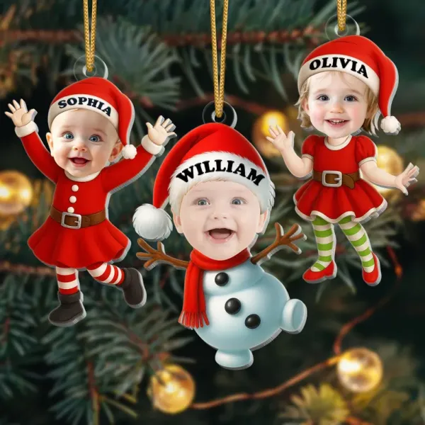 Personalized Family Christmas Ornament, Funny Custom Face Ornament, Holiday Tree Decoration, Christmas Gift for Families - Photowatch