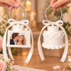 Personalized 3D Photo Cake Keychain Custom Picture Gift for Couples