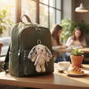 Custom Photo Bunny Plush Keychain – Personalized Cute Rabbit Bag Charm with Photo Ears & Ribbon Gift - Photowatch