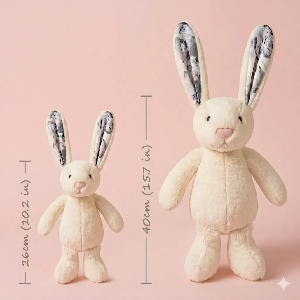 Personalized Photo Bunny Plush – Personalized Hidden Ear Picture Bunny Gift for Couples Anniversary Day Gifts - Photowatch