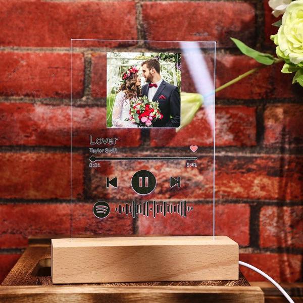 Custom Keychain Spotify Code Music Plaque Keychain (2.1in x 3.4in) For Lover - photowatch