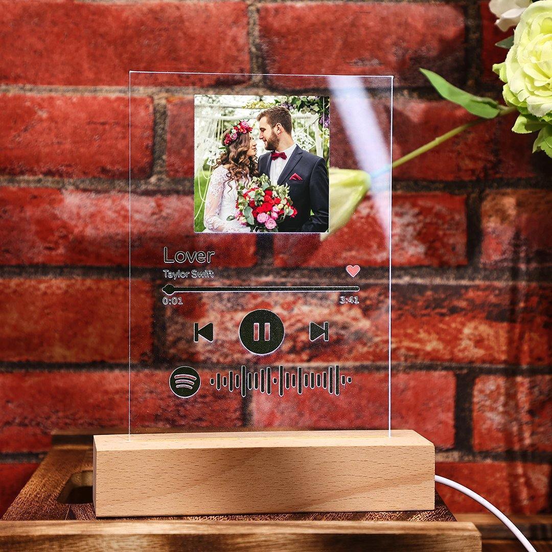Custom Keychain Spotify Code Music Plaque Keychain (2.1in x 3.4in) For Lover - photowatch