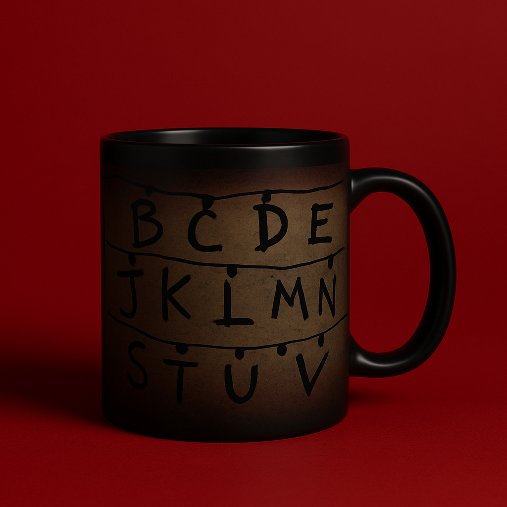 Retro Mystery Light-Up Alphabet Light Mug Heat Reveal Colorful LED Eff
