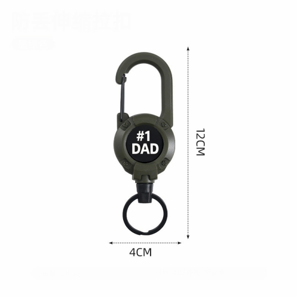 3 In 1 new multifunctional Retractable Pull Reel Carabiner Keychain, Strong Steel Wire Rope Buckle,Outdoor Sport Keychain Tool keychain accessories - Photowatch