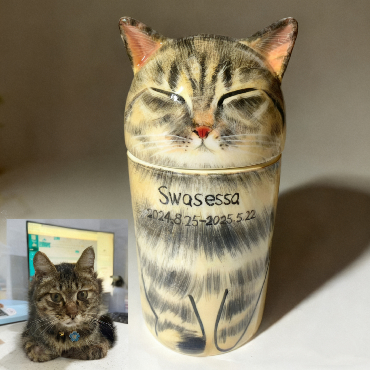 Custom Handmade Ceramic Pet Urn | A Gentle Resting Place for Your Beloved Companion, The Art of Saying Goodbye with Love - Photowatch