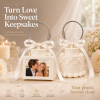 Personalized 3D Photo Cake Keychain Custom Picture Gift for Couples