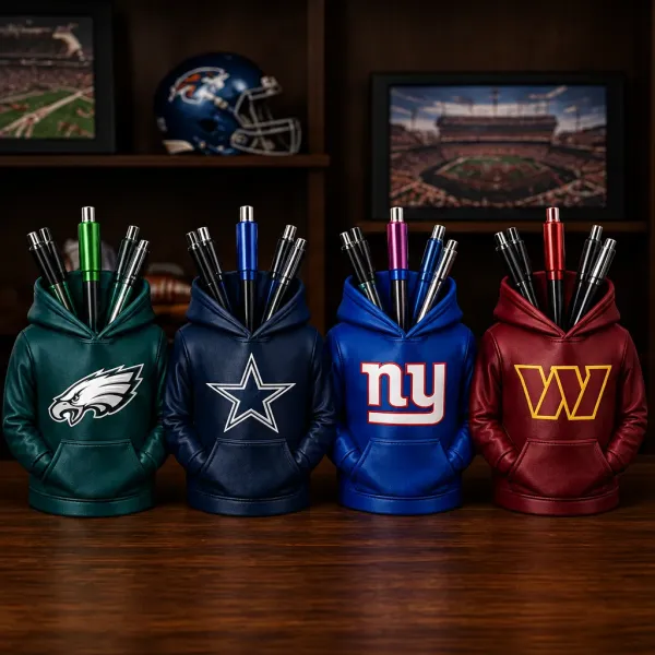 Football Hoodie Pen Holder | Team Desk Organizer