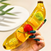 Realistic Fruit Jelly Banana Squishy Toy | Transparent Fruit Filled Stress Relief Fidget Toy for Kids & Adults