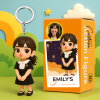 Custom 3D Cartoon Character Keychain Personalized Cute Pouting Style M