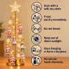 Personalized Custom Photo & Name Christmas LED Tree Lights, Family Together Santa Elf Snowman, Best Christmas Gift for Family