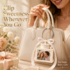 Personalized 3D Photo Cake Keychain Custom Picture Gift for Couples
