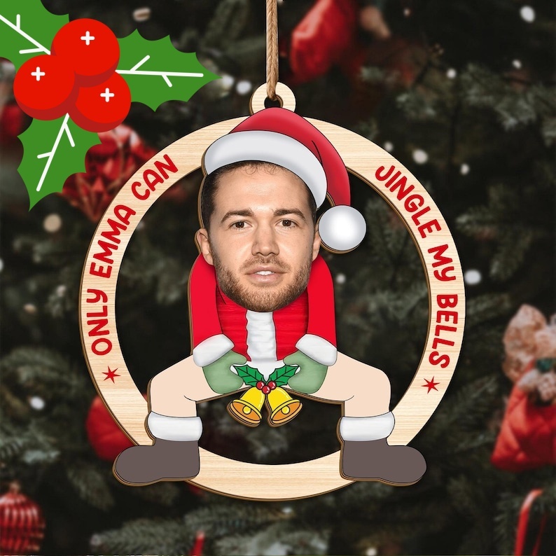 Funny Personalized Christmas Ornament, Custom Face Ornament for Couples, Naughty Xmas Gift for Him or HerCustom Face Ornament for Couples, Naughty Xmas Gift for Him or Her - Photowatch