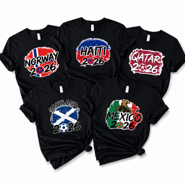 2026 International Football Championship National Flag T-Shirt, Custom National Teams T-shirt, Game Day Tee, Global Fans Collection