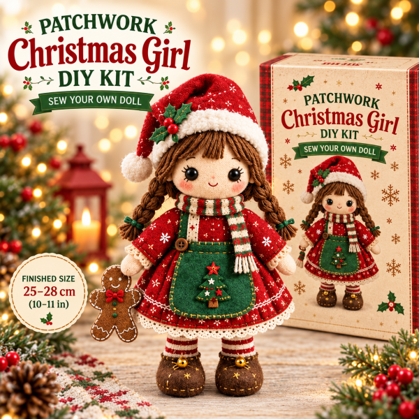 DIY Patchwork Doll Sewing Kit Craft Gift for Teens and Adults Christmas Girl Collection