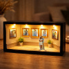 Personalized "Museum of Us" Shadow Box Light, Custom Couple Figure Display, A Love Story Turned into Art