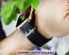 Personalized Apple Watch Charms - Watch Name Band - Watch Bar Name Charm - Rose Gold Silver Name Tag - Valentine's Day Gift - Gift for Her