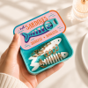 Vintage Sardine Tin Jewelry Box | Cute Mini Travel Jewelry Organizer for Rings, Earrings & Necklaces