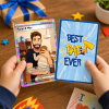 Custom Anime Father's Day Card - Personalized Dad & Me Illustration Battle Card