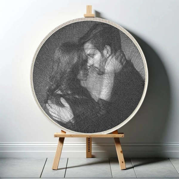 Personalized Photo String Kit Thread Portrait Art Create Your Own Unique Thread Painting with our DIY String Art Kit DIY Wall Art Handmade Gift - Photowatch