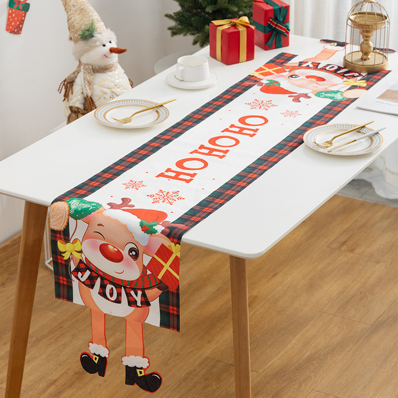 Creative Santa Table Runner | 3D Dangling Legs Design | Christmas Holiday Table Decoration