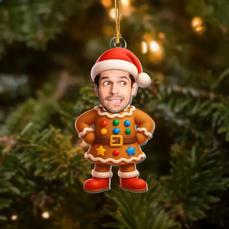 Personalized Family Christmas Ornament, Funny Custom Face Ornament, Holiday Tree Decoration, Christmas Gift for Families - Photowatch