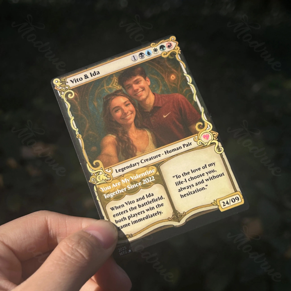 Custom Magic Card Fantasy Game Anime Card Valentine's Day Gift for Couple - Photowatch