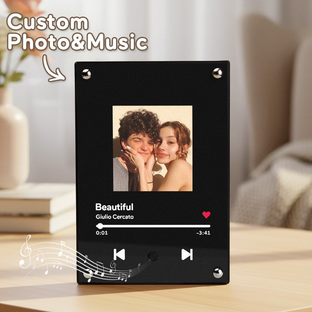 Custom Music Picture Frame Custom Spotify Frame Personalized Photo Frame Anniversary Gifts for Couple