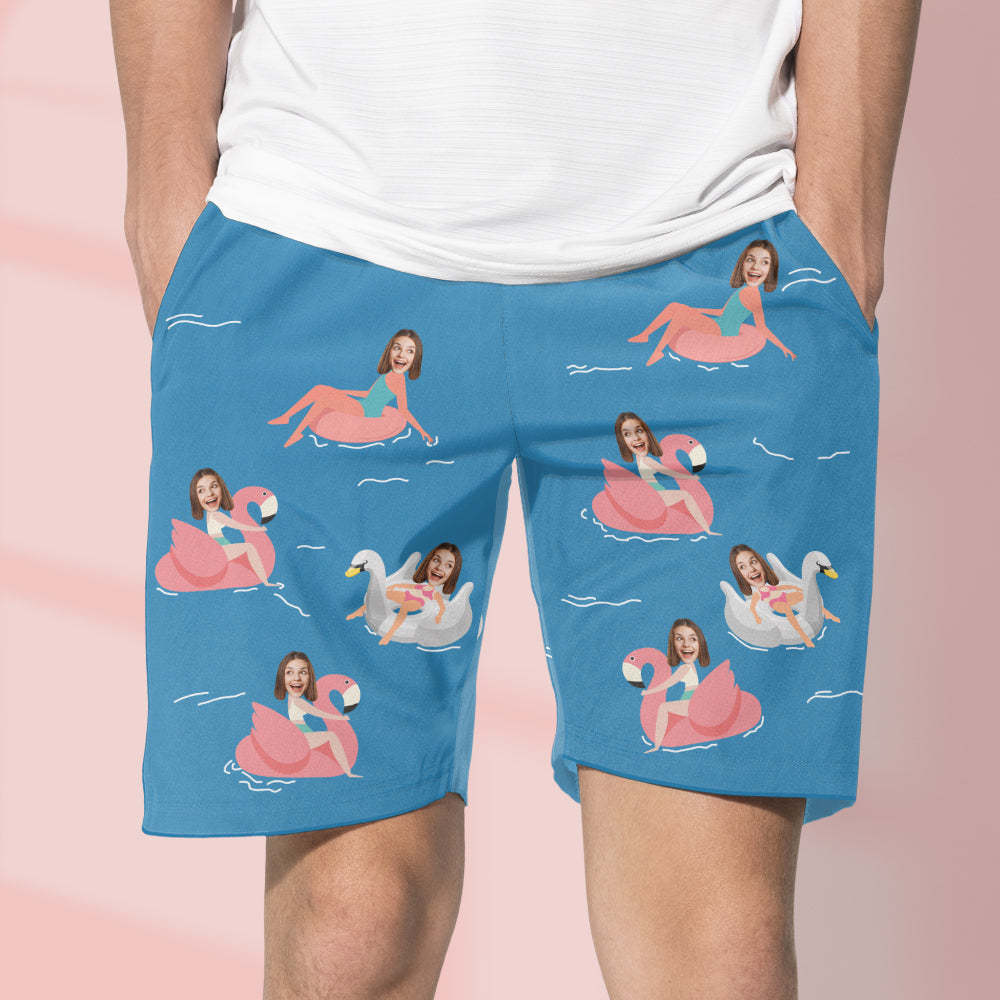Custom Face Beach Shorts Swimwear Personalized Gifts - MyFaceSwimsuit