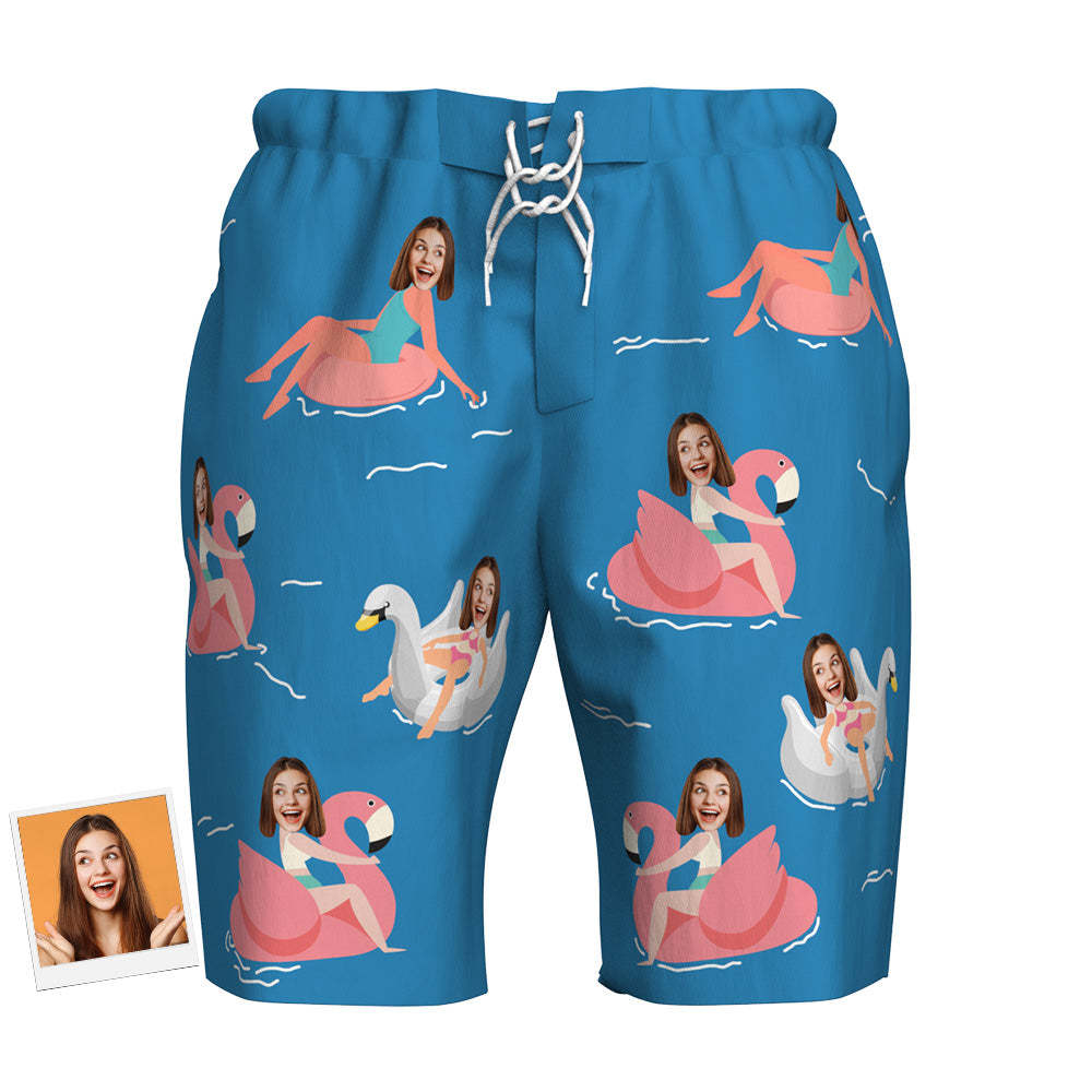 Custom Face Beach Shorts Swimwear Personalized Gifts - MyFaceSwimsuit