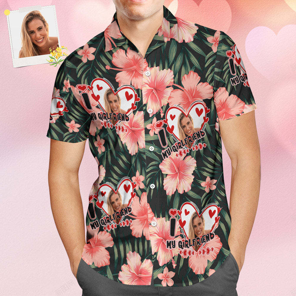 Custom Face Hawaiian Style Shirt Couple Outfit For Love - MyFaceSwimsuit