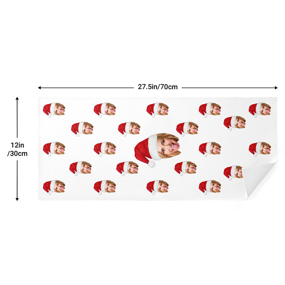 Custom Christmas Face Towel Personalized Photo Towel Funny Christmas Gift - MyFaceSwimsuit