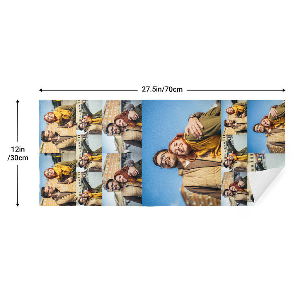 Personalized Photo Towel Custom Photo Collage Towel Gift for Lover - MyFaceSwimsuit
