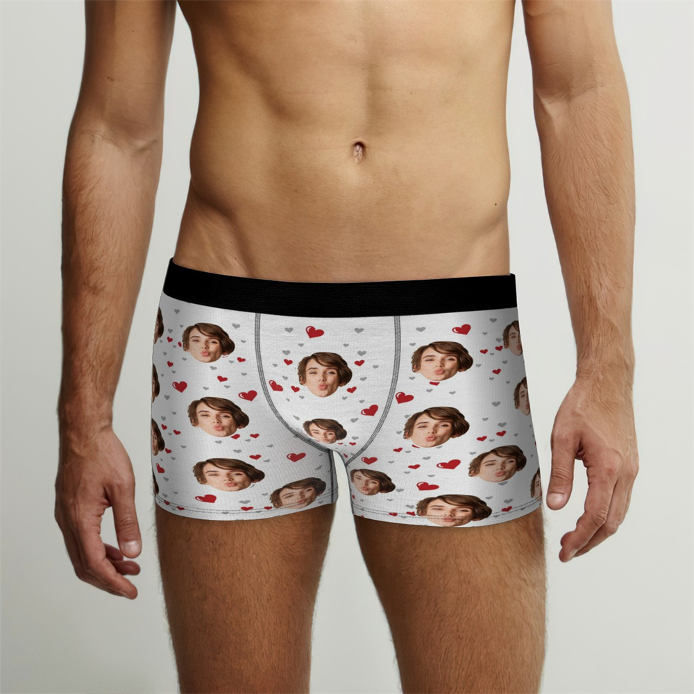 Custom Photo Underwear for Lover Personalized Photo Underwear Valentines Day Gift - MyFaceSwimSuit