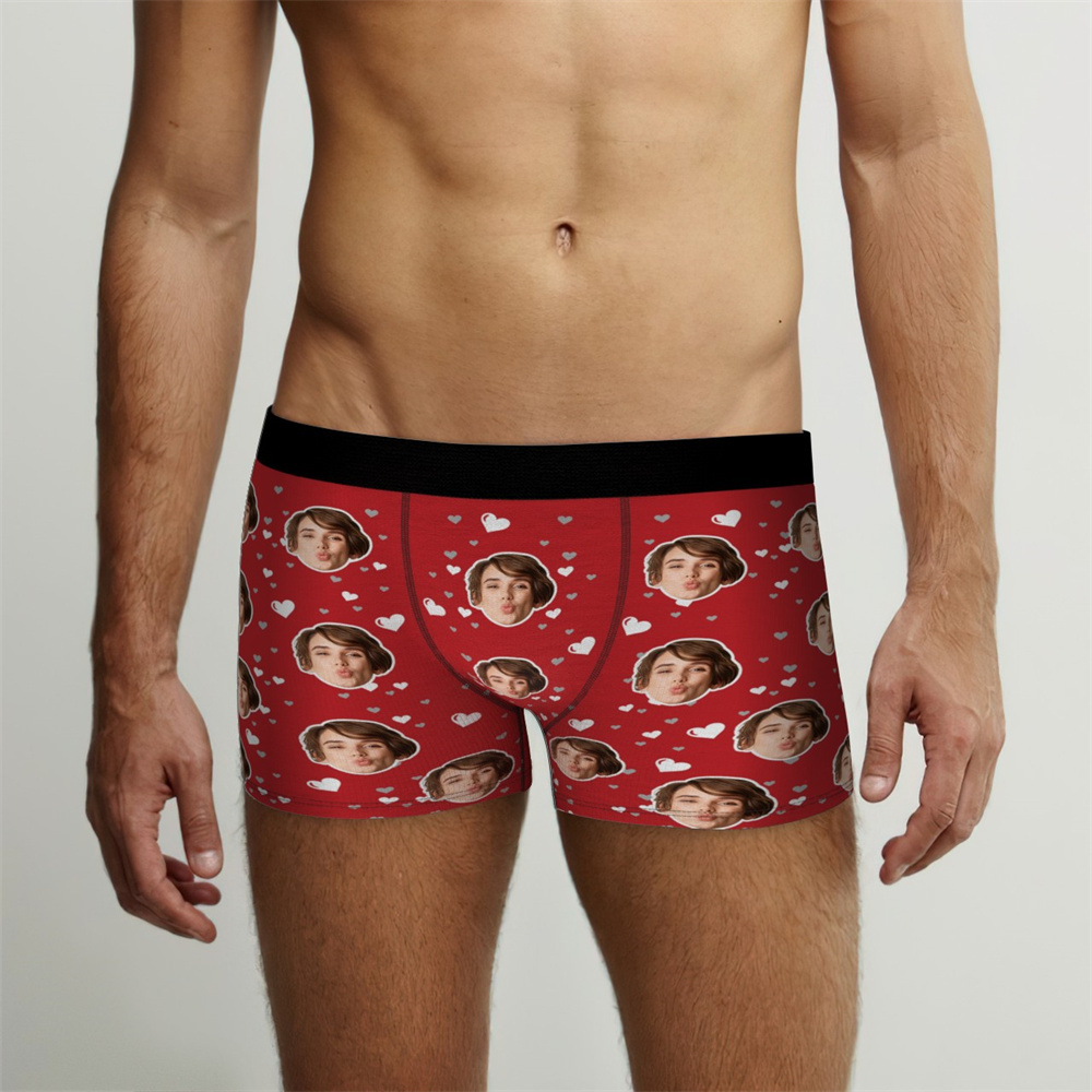 Custom Photo Underwear for Lover Personalized Photo Underwear Valentines Day Gift - MyFaceSwimSuit
