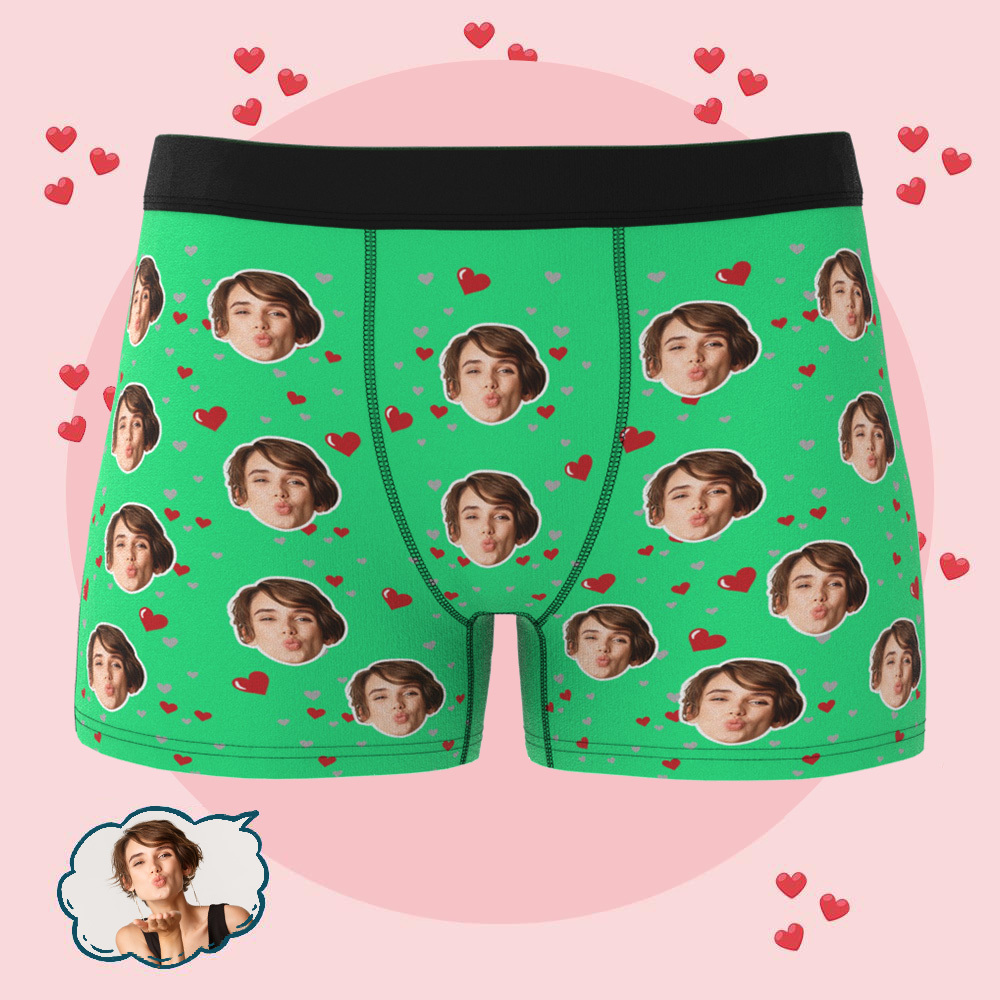 Custom Photo Underwear for Lover Personalized Photo Underwear Valentines Day Gift - MyFaceSwimSuit