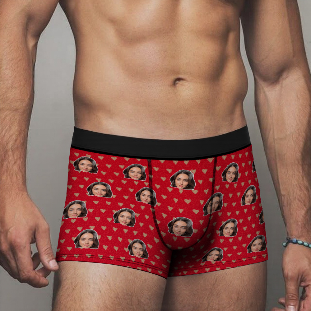 Custom Men's Boxer Briefs with Photo Personalized Face Underwear Gift for Him Photo Gifts for Lover - MyFaceSwimSuit