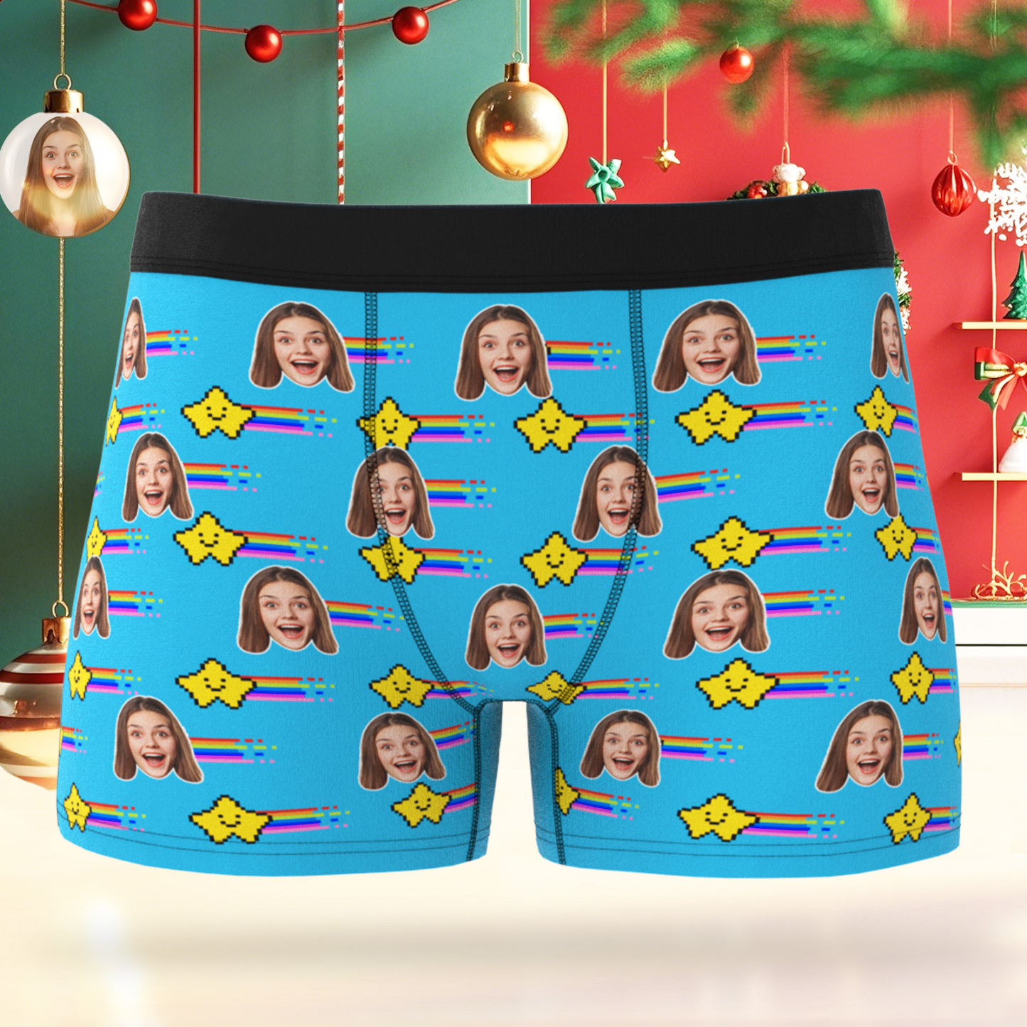 Personalized Photo Boxer Custom Photo Boxer Briefs Custom Photo Underwear Gift for Lover - MyFaceSwimSuit