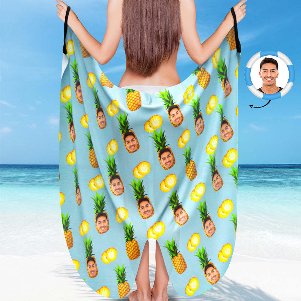 Custom Beach Wrap Pineapple Style Bikini Cover Ups Personalized Spaghetti Strap Beach Backless Wrap Dresses - MyFaceSwimsuit