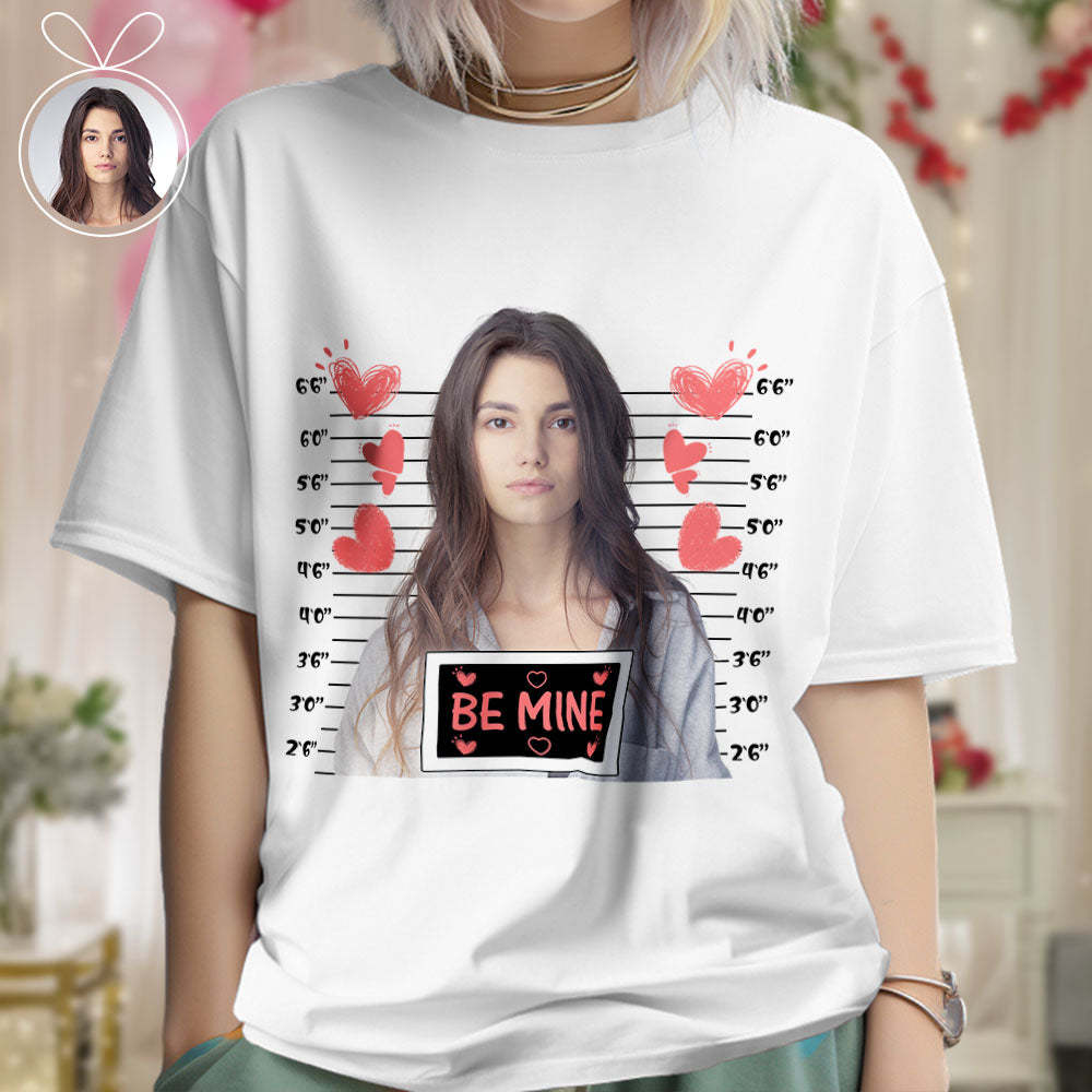 Custom Photo T-shirts Personalized Bust Photo T-shirt Valentine's Day Gifts for Couples - MyFaceSwimsuit