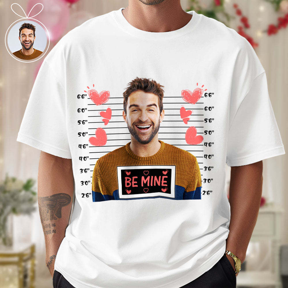 Custom Photo T-shirts Personalized Bust Photo T-shirt Valentine's Day Gifts for Couples - MyFaceSwimsuit