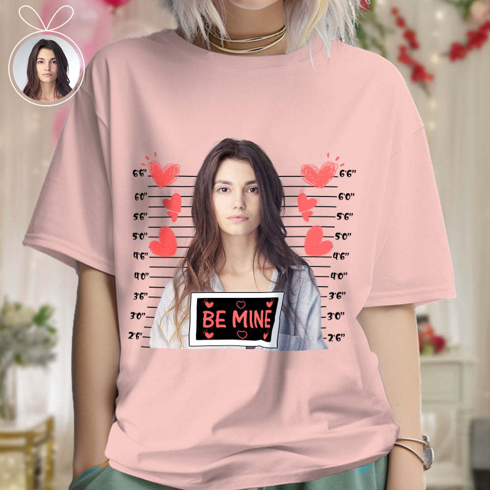 Custom Photo T-shirts Personalized Bust Photo T-shirt Valentine's Day Gifts for Couples - MyFaceSwimsuit