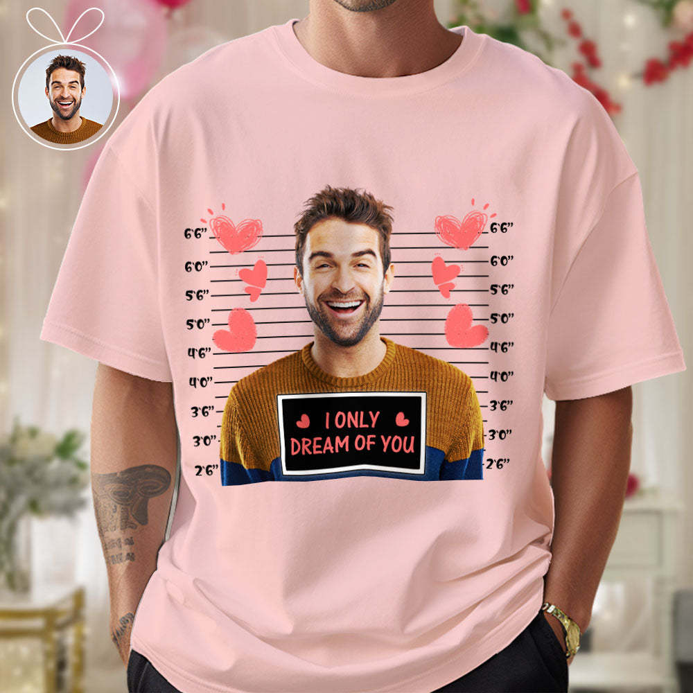 Custom Photo T-shirts Personalized Bust Photo T-shirt Valentine's Day Gifts for Couples - MyFaceSwimsuit