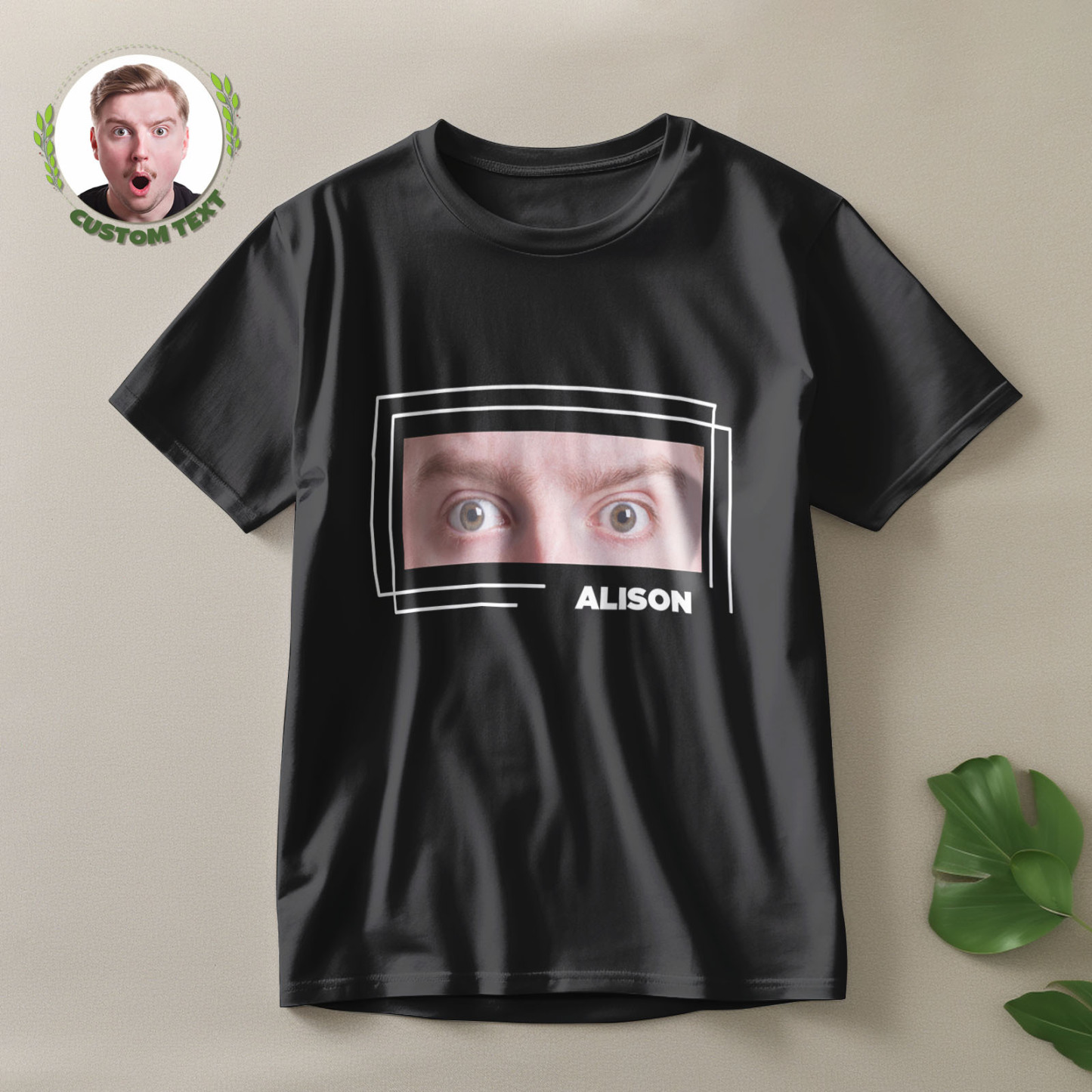 Custom Eyes And Name T-shirt Funny Big Eyes Shirt Gift For Couple
