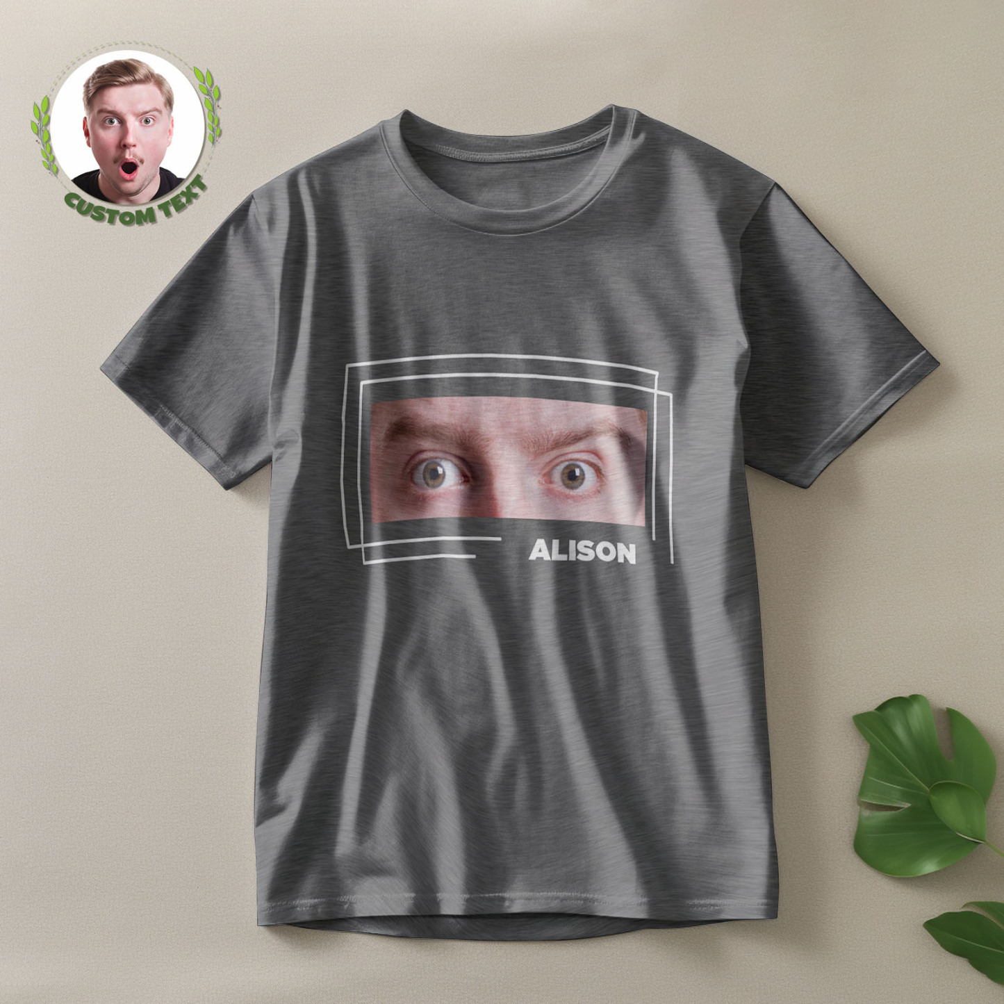 Custom Eyes And Name T-shirt Funny Big Eyes Shirt Gift For Couple