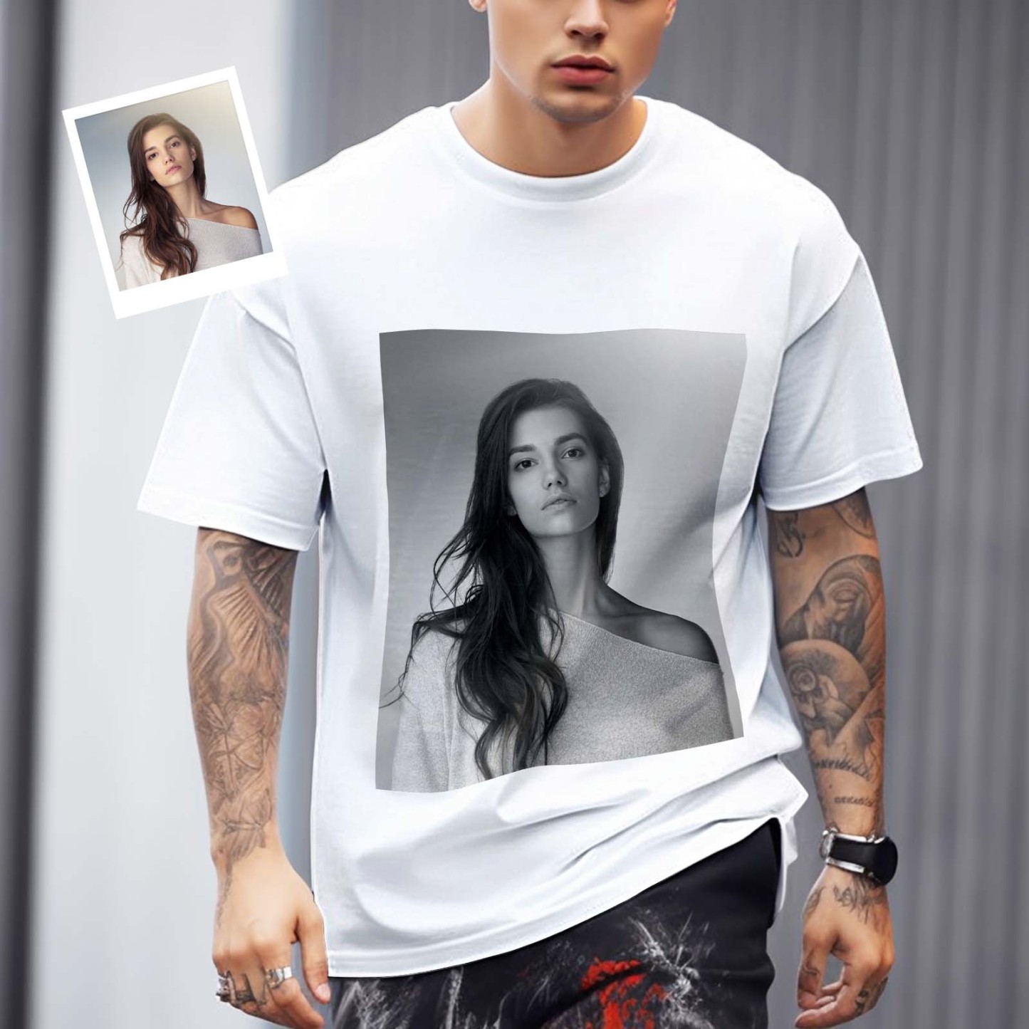 Personalized Photo T-shirt Vintage Tee Custom Photo Vintage Tee Gift