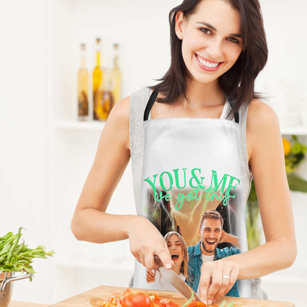 Custom Photo Vintage Apron Personalized Text Apron - MyFaceSwimsuit