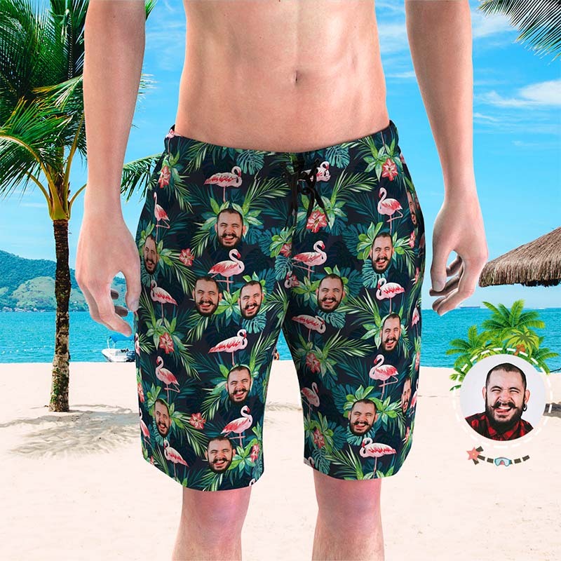 Custom Swim Trunks with Face