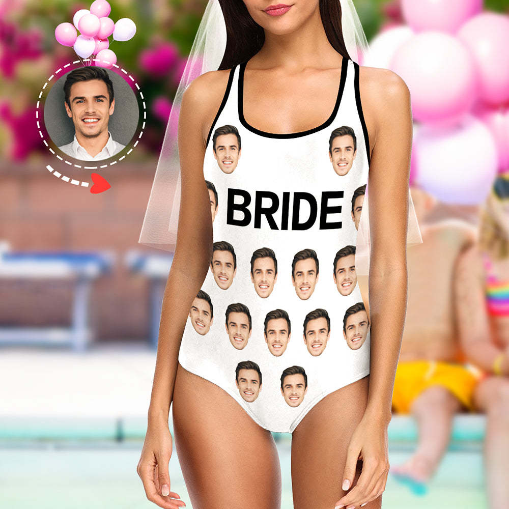 Custom Face Swimsuit|Personalized Bride Bathing Suit