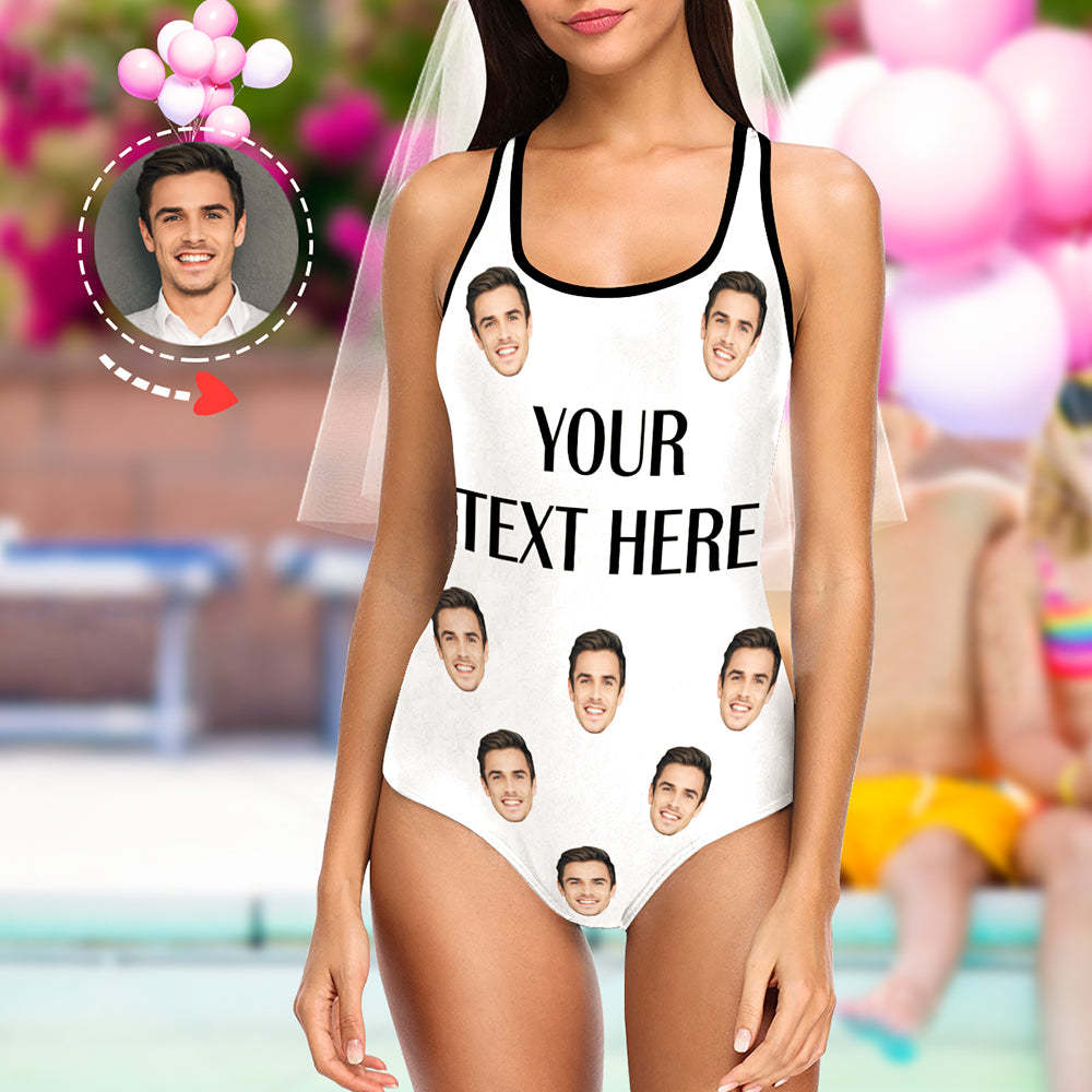 Custom Face Swimsuit|Personalized Bride Bathing Suit