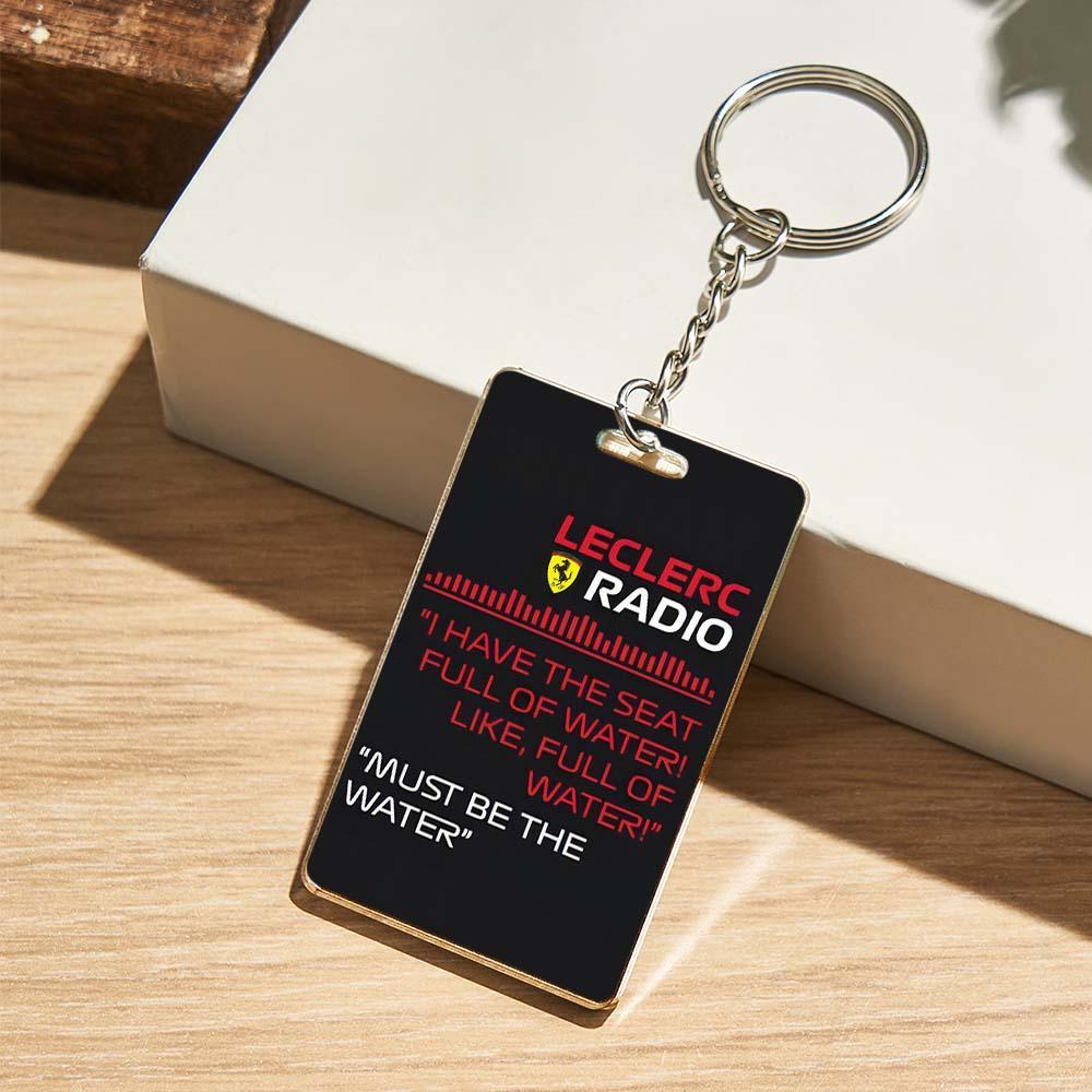 F1 Team Radio Keychain Acrylic Keychain Driver Keychain